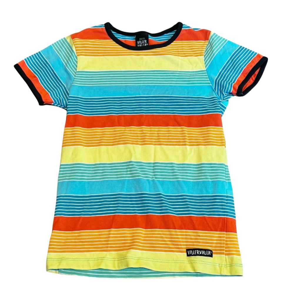 Villervalla Kids Colorful Striped Tee Sz 128